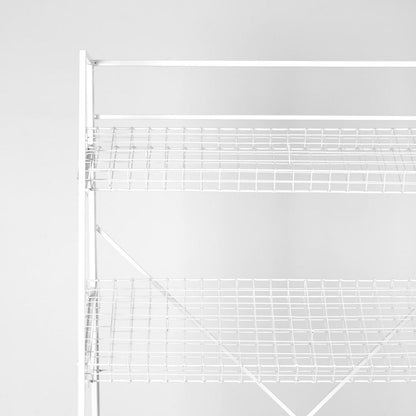 Metal Flower Rack with 4 Shelf White