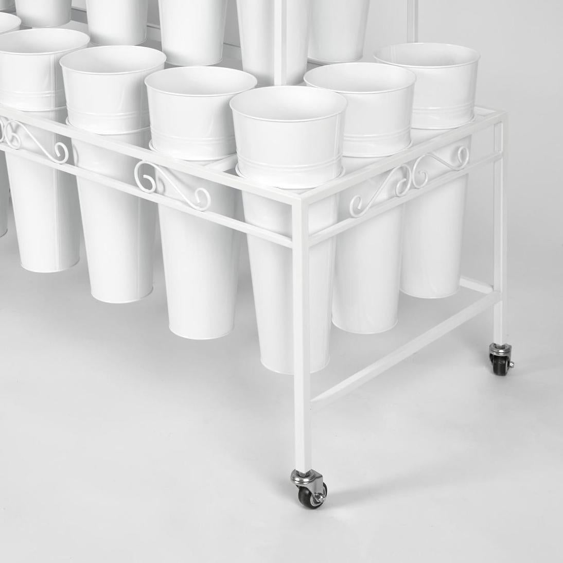 Rectangular 21 Bucket Flower Stand