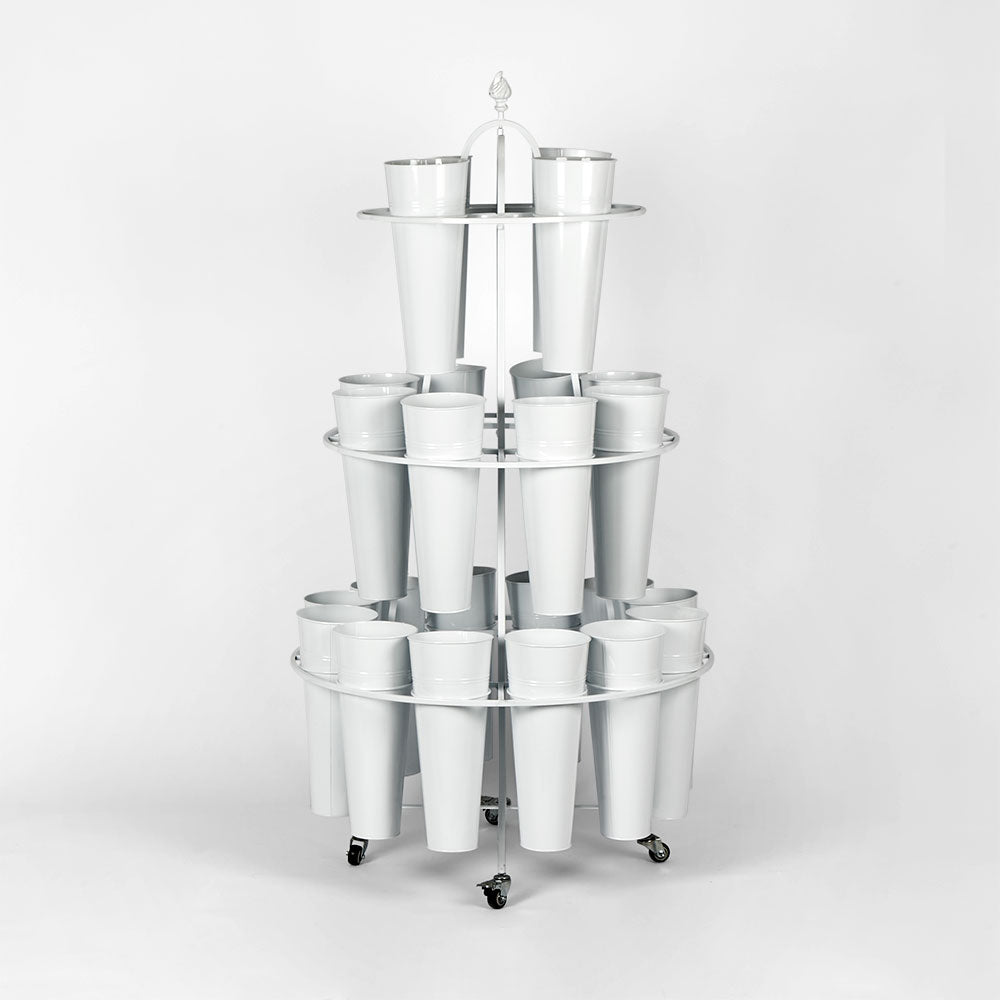 Bucket Stand 24 Bucket White