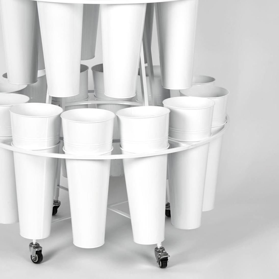 Bucket Stand 24 Bucket White