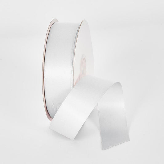 Off White 25mm Double Sided Satin Ribbon 25 Yards - P000