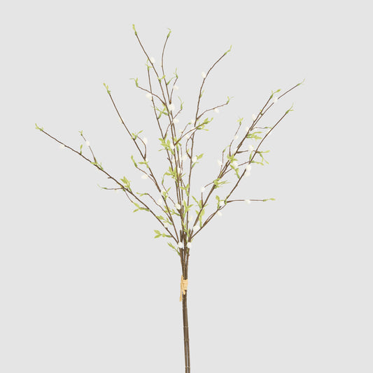 Pussy Willow Floral Stem With Leaves