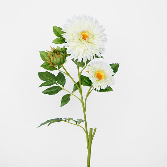 Sunflower Spray With 3 Flowers White