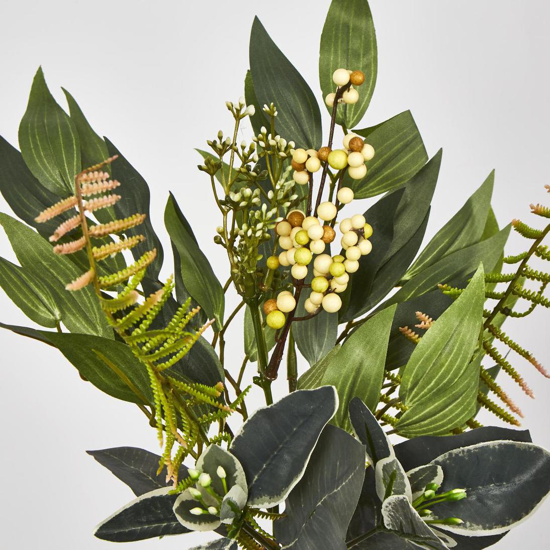 Mixed Leaf Mini Bush 33cm