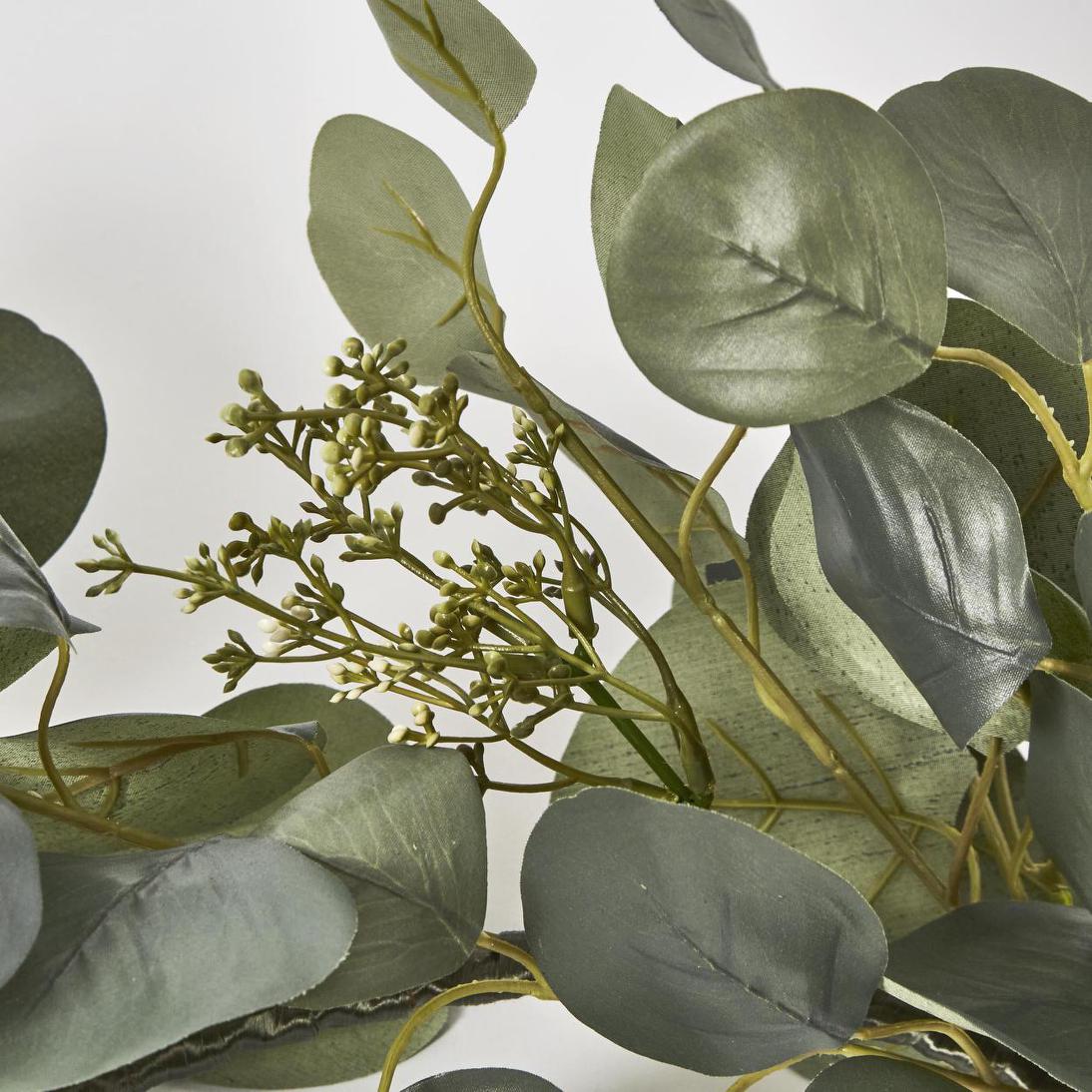 Silver Dollar Leaf Garland with Seed 182cm