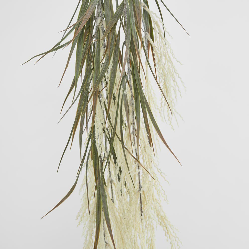 Ivory White Hanging Wheat Bush