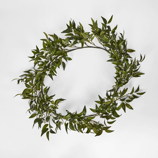 Green Ruscus Leaf Garland 182cm