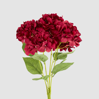 Large Hydrangea Bunch Burgundy