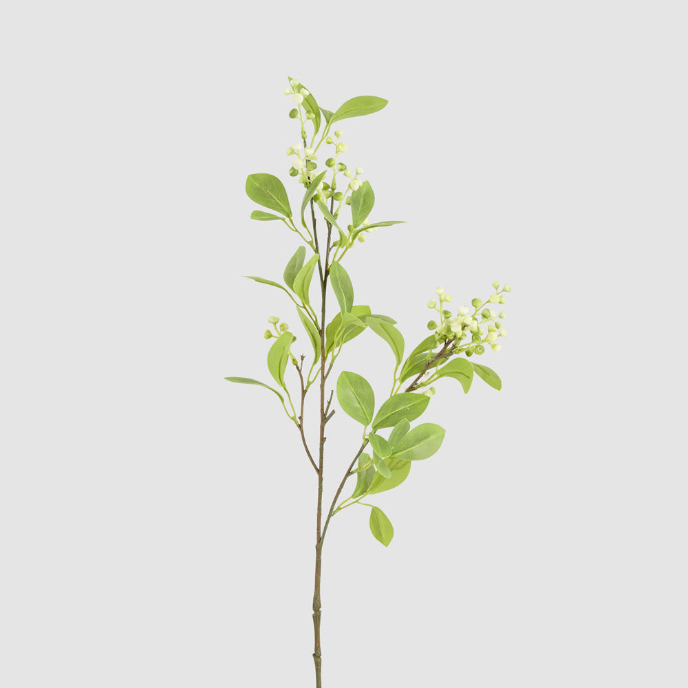 White Berry With Leaf Stem