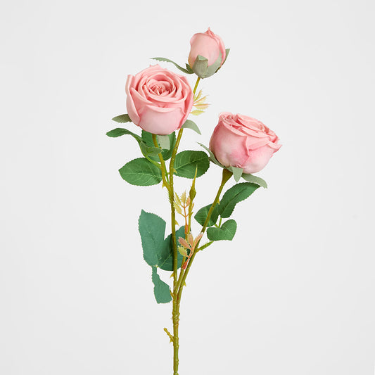 Real Touch Rose Spray Pink