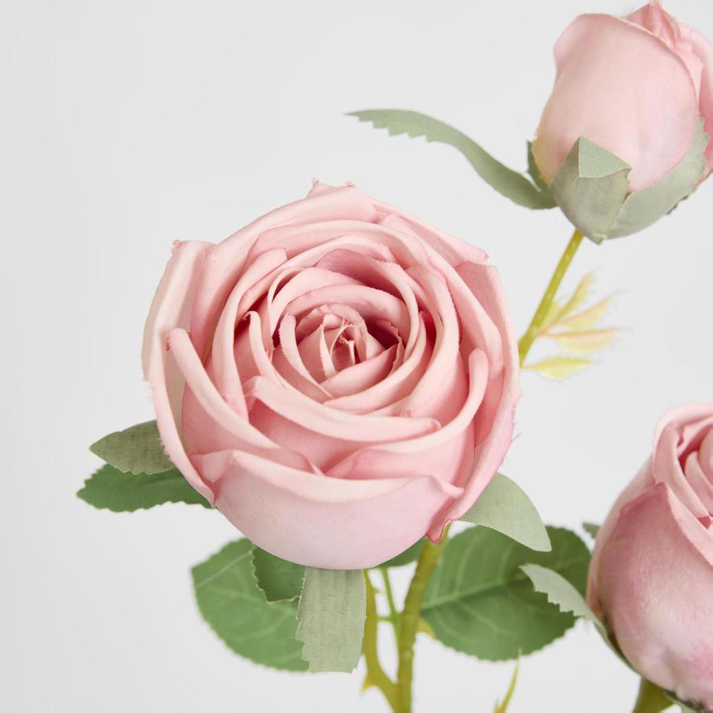 Real Touch Rose Spray Pink