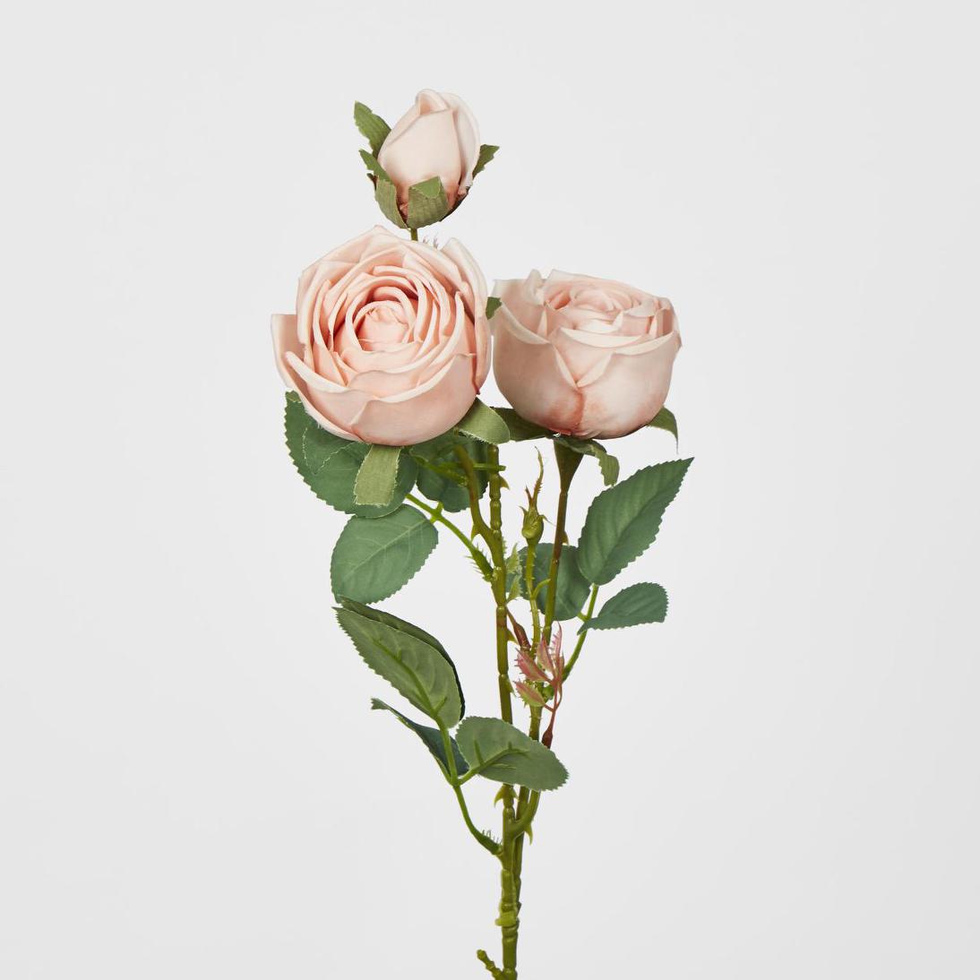 Real Touch Rose Spray Light Pink