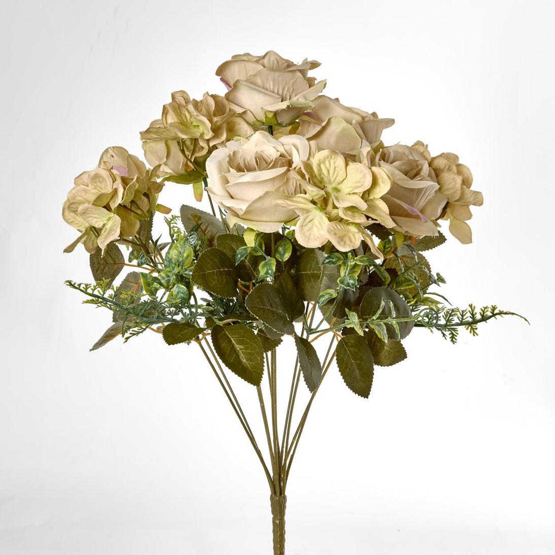 Rose Bouquet x 9 Light Brown