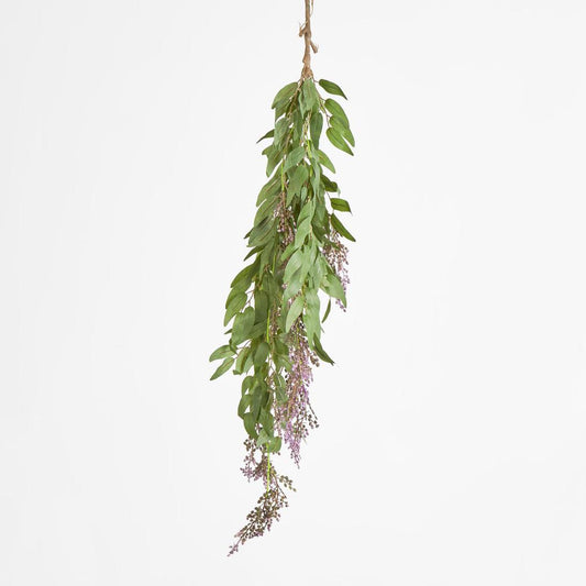 Hanging Leaf Spray with Purple Berry