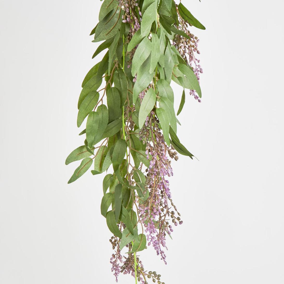 Hanging Leaf Spray with Purple Berry