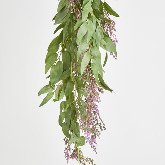 Hanging Leaf Spray with Purple Berry