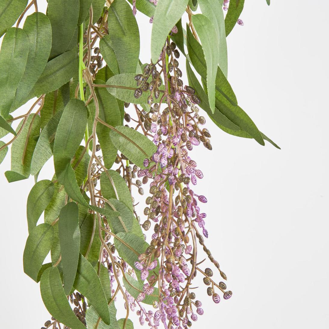 Hanging Leaf Spray with Purple Berry