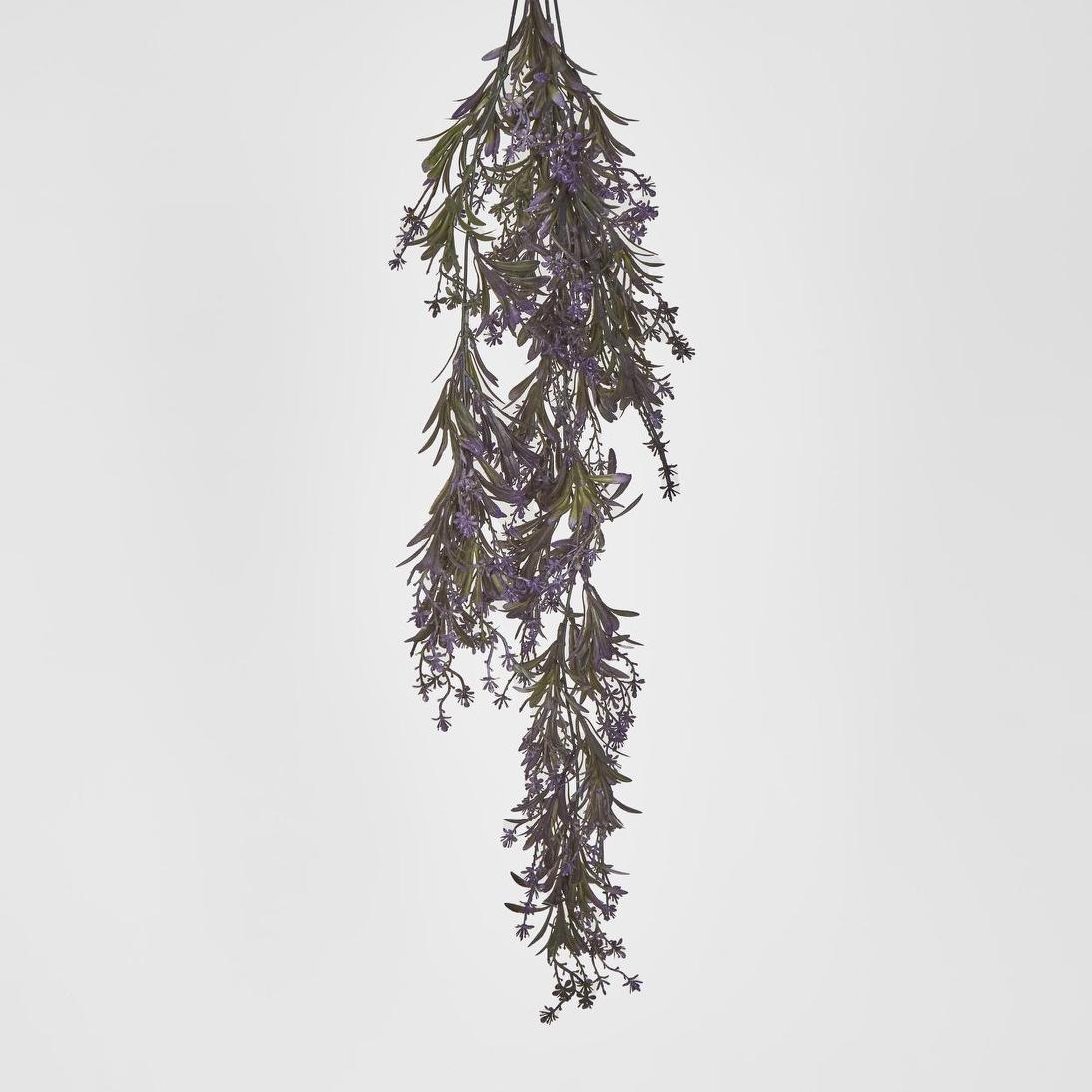 Hanging Leaf Spray with Purple Flowers