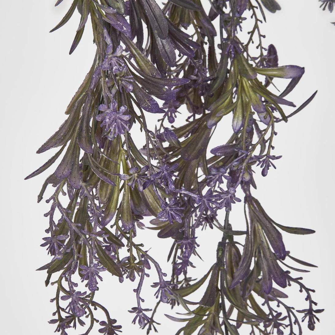 Hanging Leaf Spray with Purple Flowers
