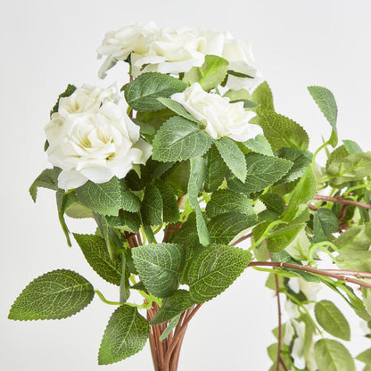 Trailing Rose Spray White Hanging
