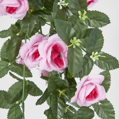 Pink Roses On Vine Hanging Rose Vine Pink – Florabelle Living