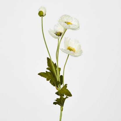 Mini Poppy Spray White