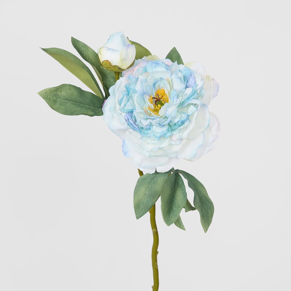 Peony Stem With Bud 48cm Blue