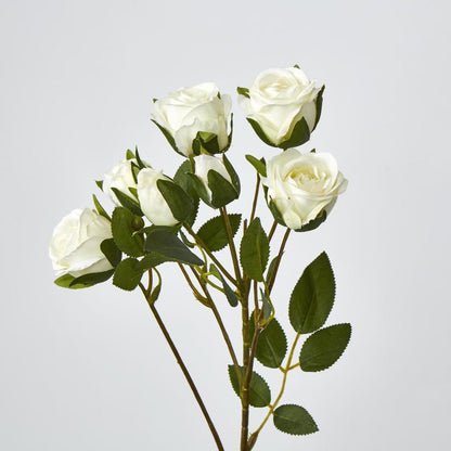 Rosebud Spray 7 Heads White