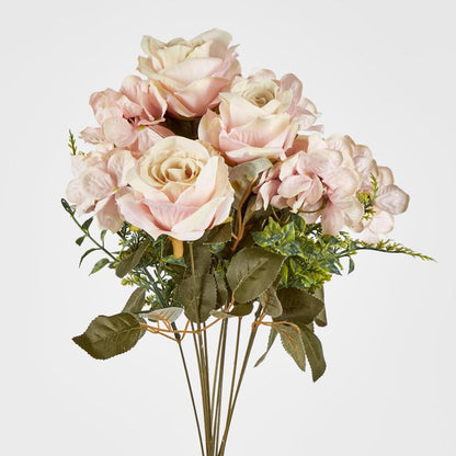 Rose and Hydrangea Bush Pink