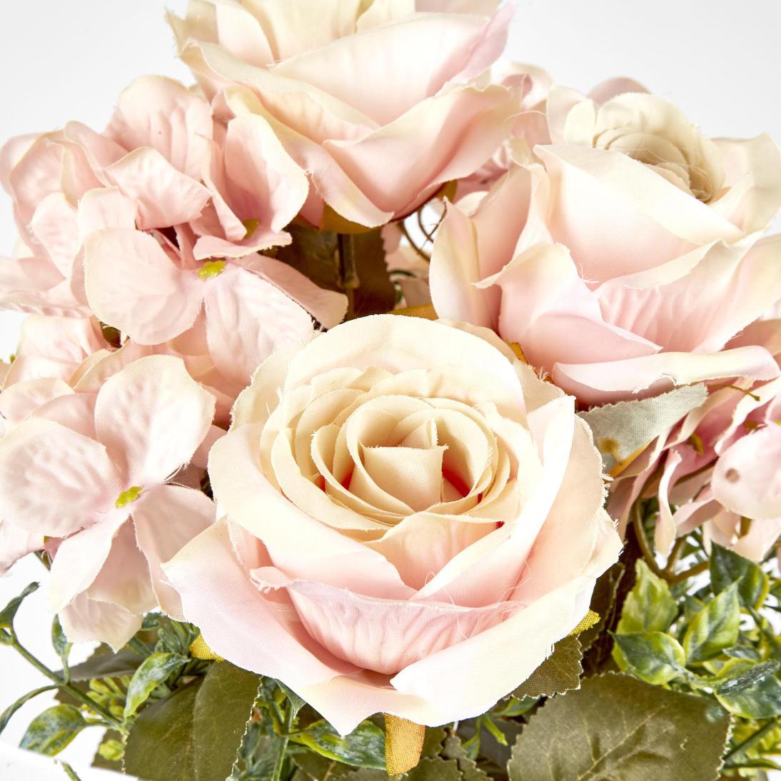 Rose and Hydrangea Bush Pink