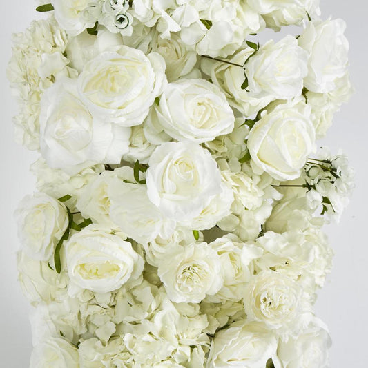 Rose & Hydrangea Floral Runner White