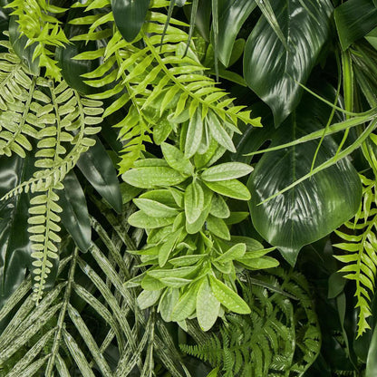 Green Leaf Mixed Vertical Wall Wide