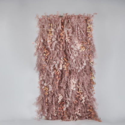 Dusty Pink Vertical Foliage Wall