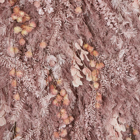 Dusty Pink Vertical Foliage Wall