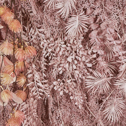 Dusty Pink Vertical Foliage Wall