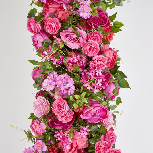 Fuchsia Assorted Floral Runner
