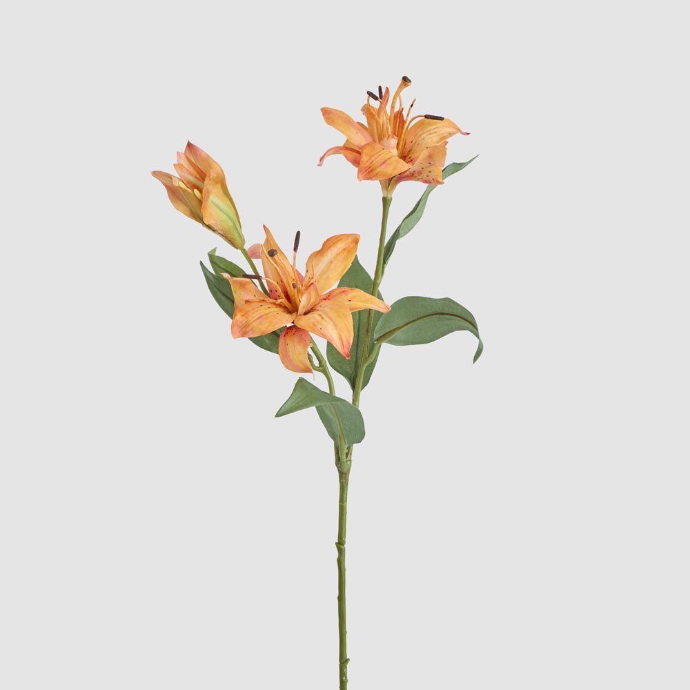 Tiger Lily Spray 71cm Orange