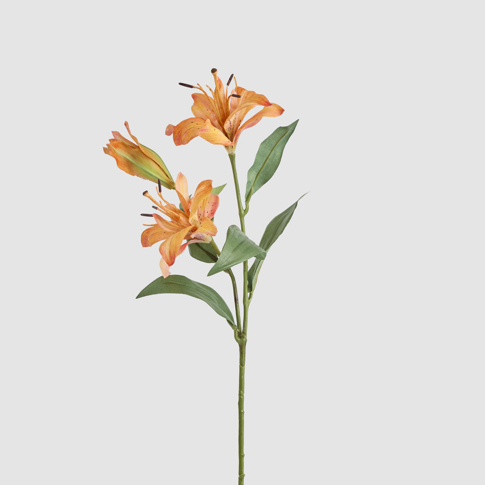 Tiger Lily Spray 71cm Orange