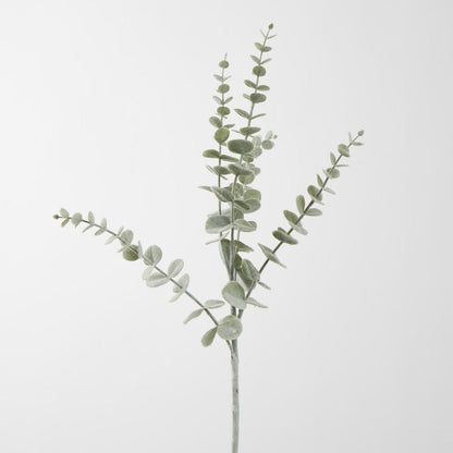 Eucalyptus Flocked Spray 74cm Grey