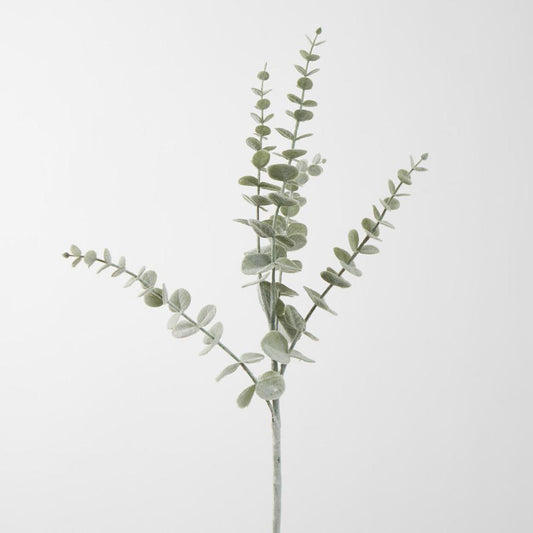 Eucalyptus Flocked Spray 74cm Grey