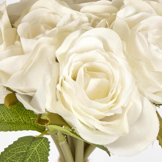 Rose Bouquet 9 Flowers White