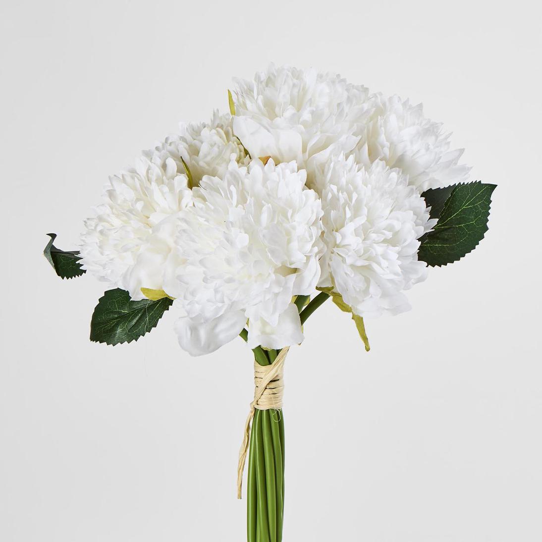 Frilly Peony Bouquet White