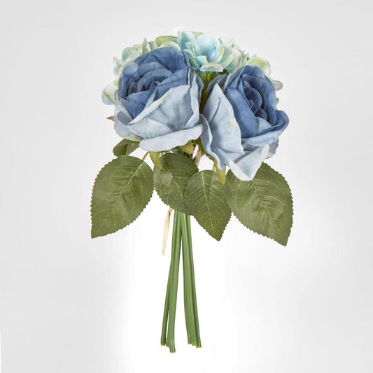 Rose & Hydrangea Bouquet Blue