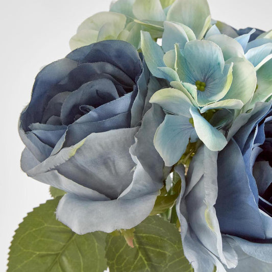 Rose & Hydrangea Bouquet Blue