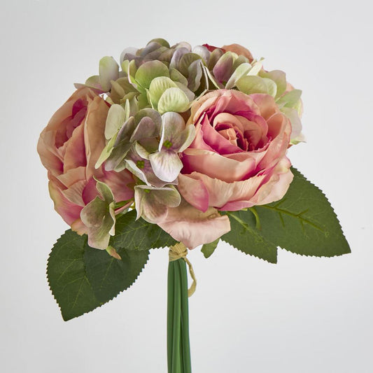 Rose & Hydrangea Bouquet Pink & Green