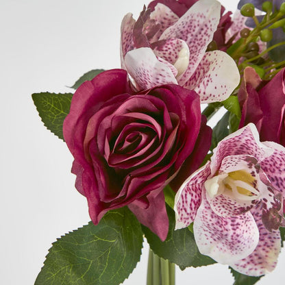 Rose Hydrangea and Cymbidium Orchid Bouquet Purple