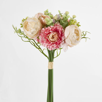 Marigold Peony Bouquet 32cm Pink