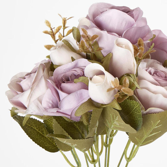 Rose Bush 39cm Mauve