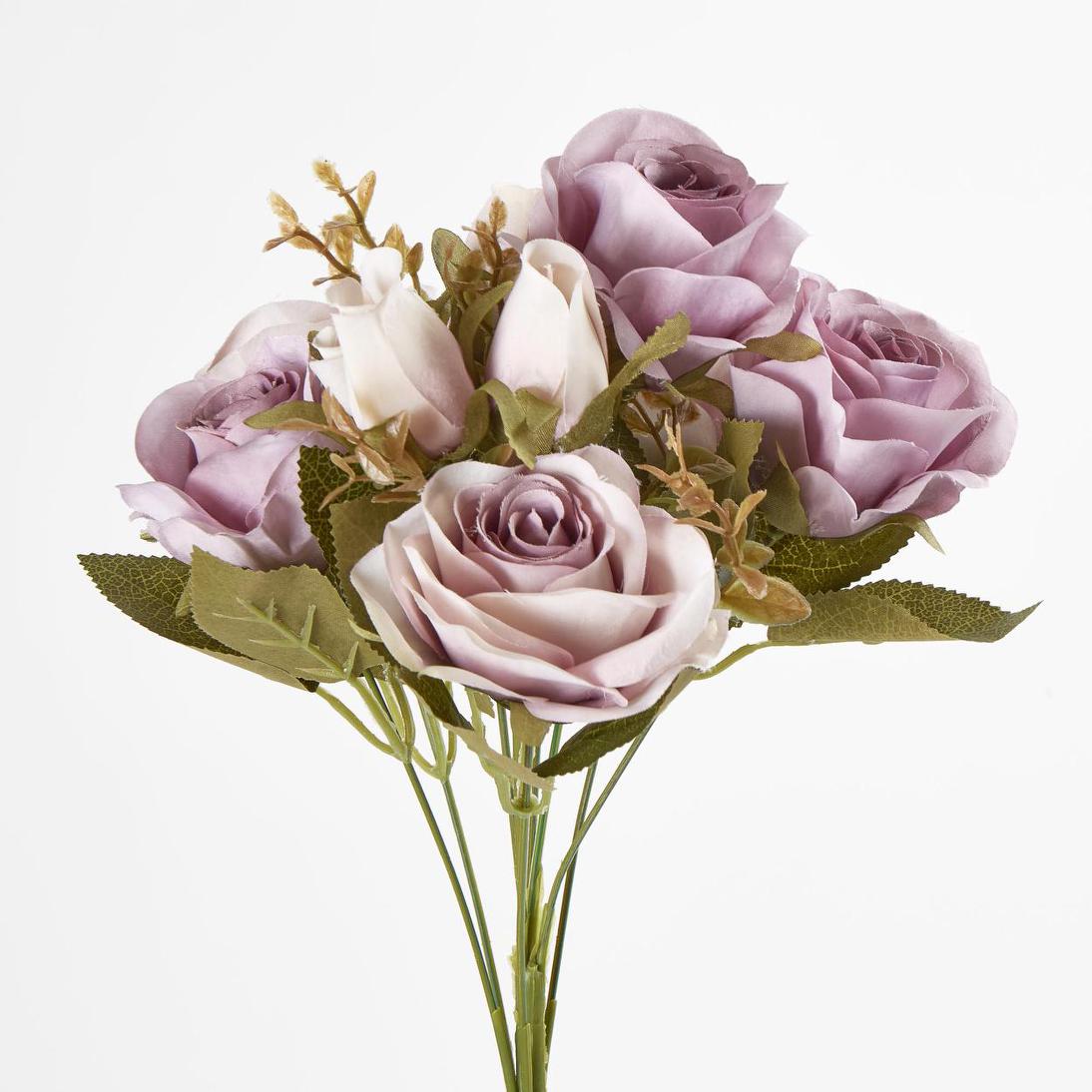 Rose Bush 39cm Mauve