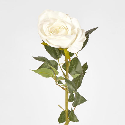 Open Rose Stem 68cm White